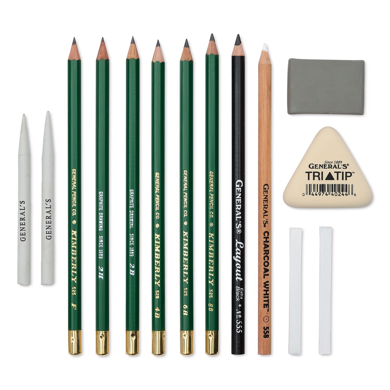General's Graphite Portrait Drawing Set - Set of 14, Realistic Portraits